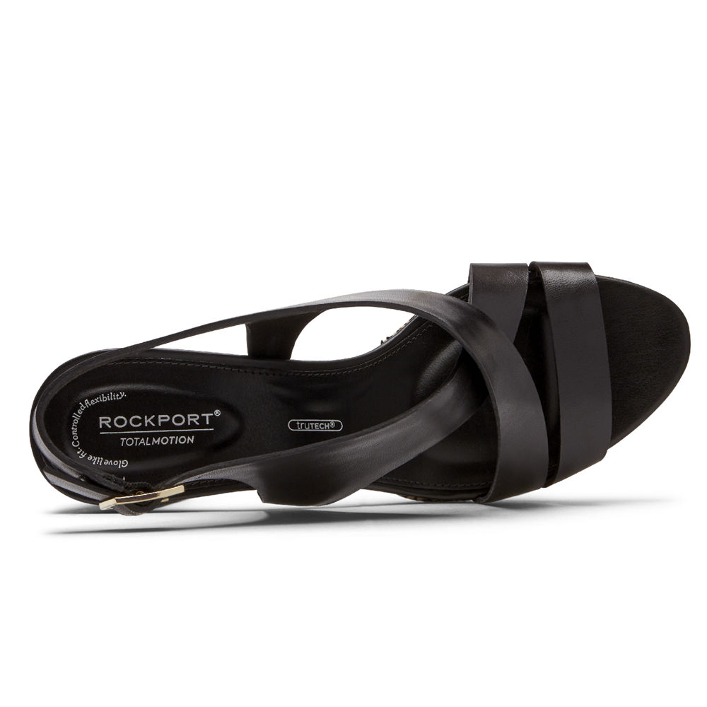 Rockport Hæler Sko Dame Svart - Total Motion Ivy Cross Slingback - NVGX84509